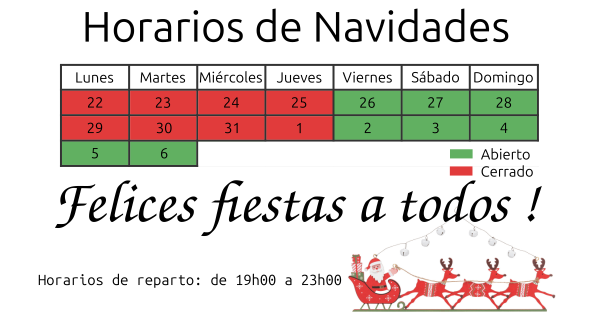 Horarios de Navidades
